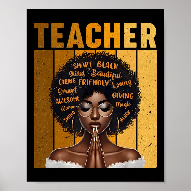 Poster Magia de Professora Negra Mês da História Afro-Ame (Frente)