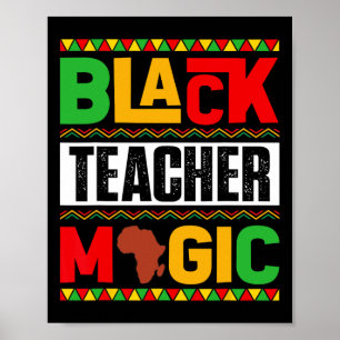 Poster Magia de Professores Negros História Afro-American