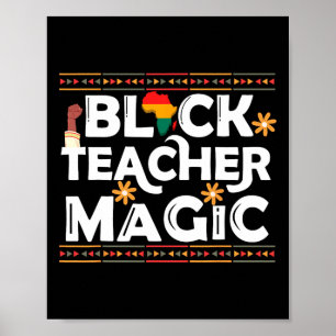 Poster Magia de Professores Negros, História Negra Afro-A