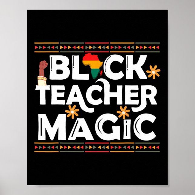 Poster Magia de Professores Negros, História Negra Afro-A (Frente)