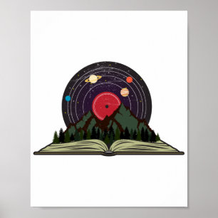 Poster magia dos livros vintage vinyl record