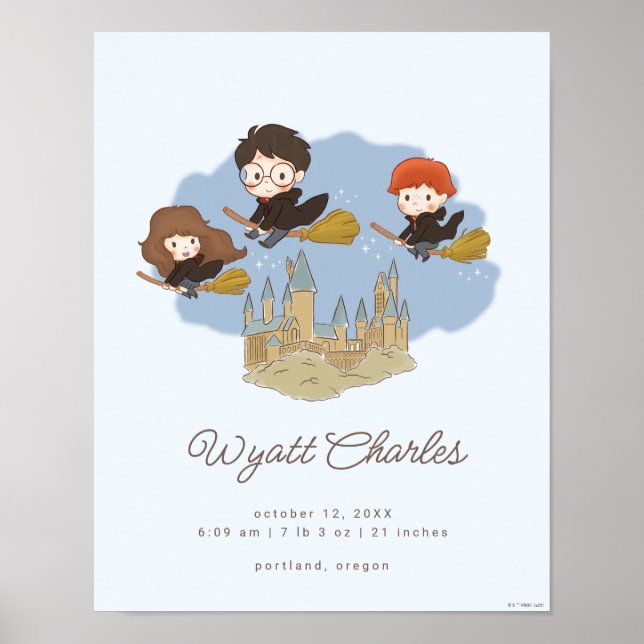 Poster Magia Harry Potter & Hogwarts Bebê Stats (Frente)