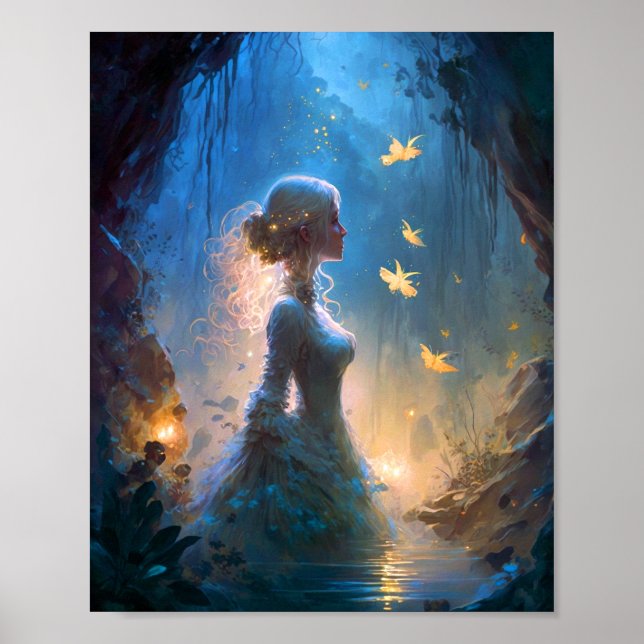 Poster Magia Lady In Water Fantasy Art (Frente)