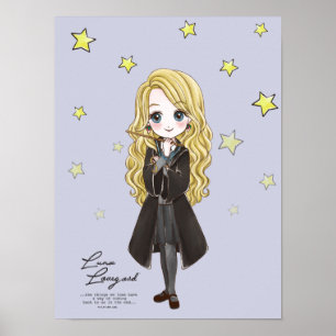 Poster Magia Luna Lovegood Watercolor