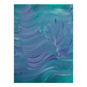 Pôster Magia Subaquática Arte Abstrata Colorida Única