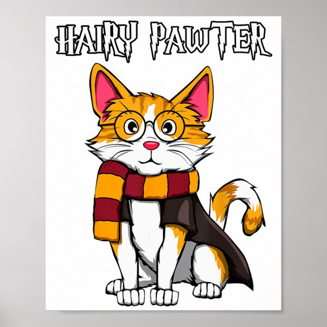 Poster Magic Cat With Gles , Funny Pawter Funny  (Frente)