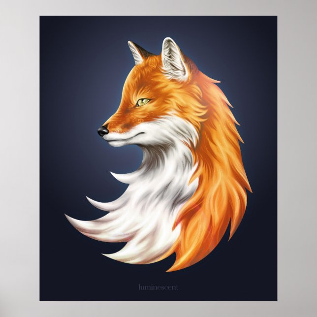 Poster Magic Fox Marinho (Frente)