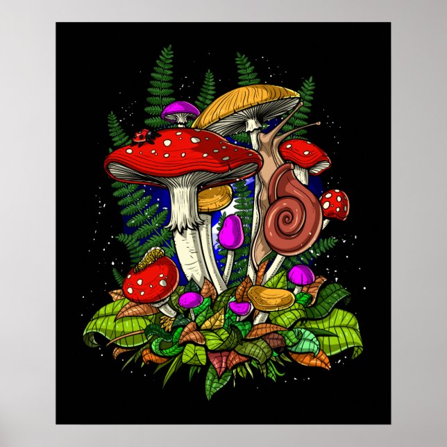 Poster Magic Mushroom Fungi (Frente)