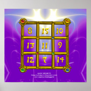 Pôster MAGIC SQUARE 33, Violet Purple