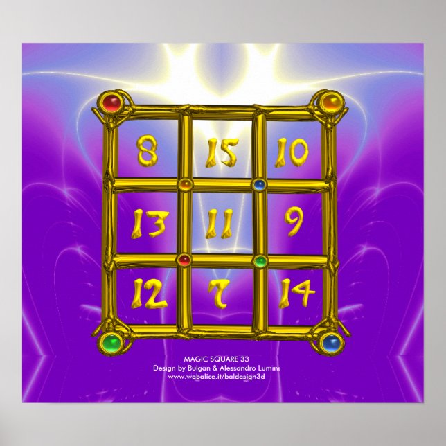 Pôster MAGIC SQUARE 33, Violet Purple (Frente)