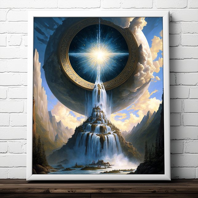 Poster Magic Waterfall Surreal Fantasy Art (Criador carregado)