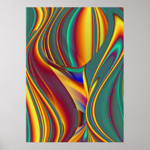 Pôster Mágica de Flores de Outono de primavera Verão