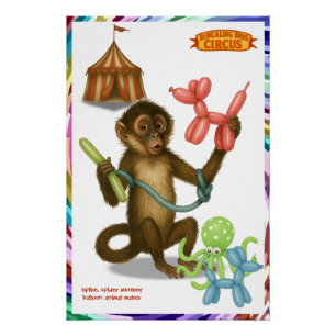 Pôster Mágica do macaco de balão do Spike