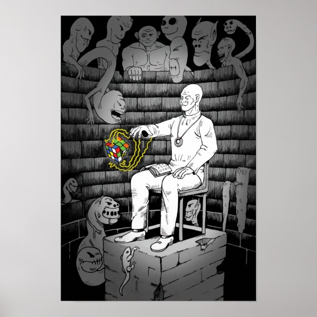 Poster Mágica e Monstros Cubo (Frente)