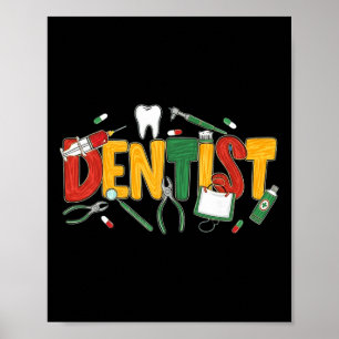 Poster Mágica Enfermeira Negra Dentista Mês da História N