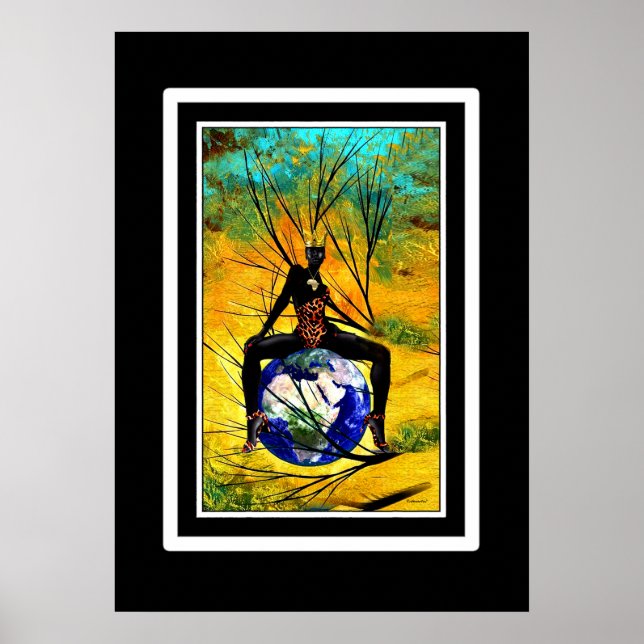 Poster Mágica Menina Negra (Frente)