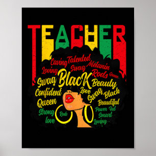 Poster Mágica Professora Negra Educação História Negra Me
