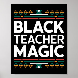 Poster Mágica Professora Negra Mês da História Afro-Ameri