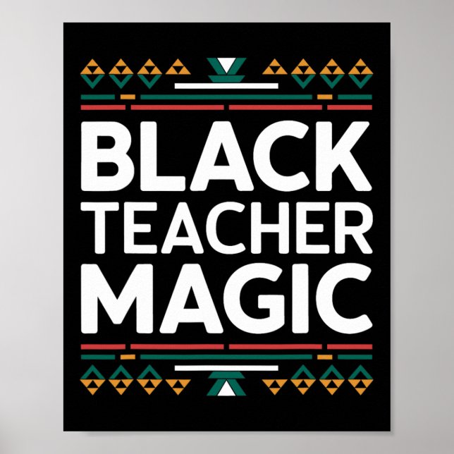 Poster Mágica Professora Negra Mês da História Afro-Ameri (Frente)