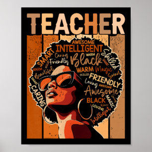 Poster Mágica Professora Negra Mês da História Negra Afro