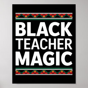 Poster Mágica Professora Negra Mês da História Negra Afro