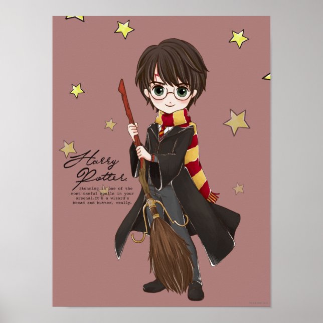 Poster Magical HARRY POTTER™ Aquarela (Frente)