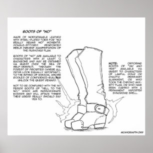 Pôster Magical Item: Boots of "No"