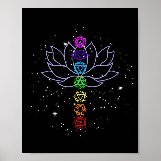Poster Magical Mandala Lotus Lines Cool Mandala Design Lo (Frente)