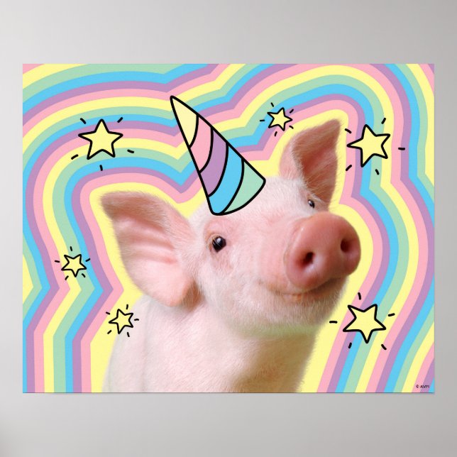 Poster Magical Piglet Unicorn (Frente)