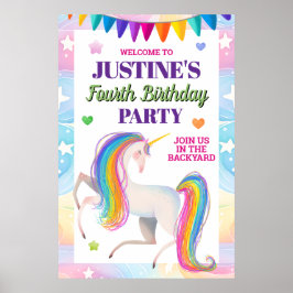 Poster Magical Unicorn Any Age Birthday Party
