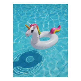 Pôster Magical Unicorn Pool Float - Summer Fun