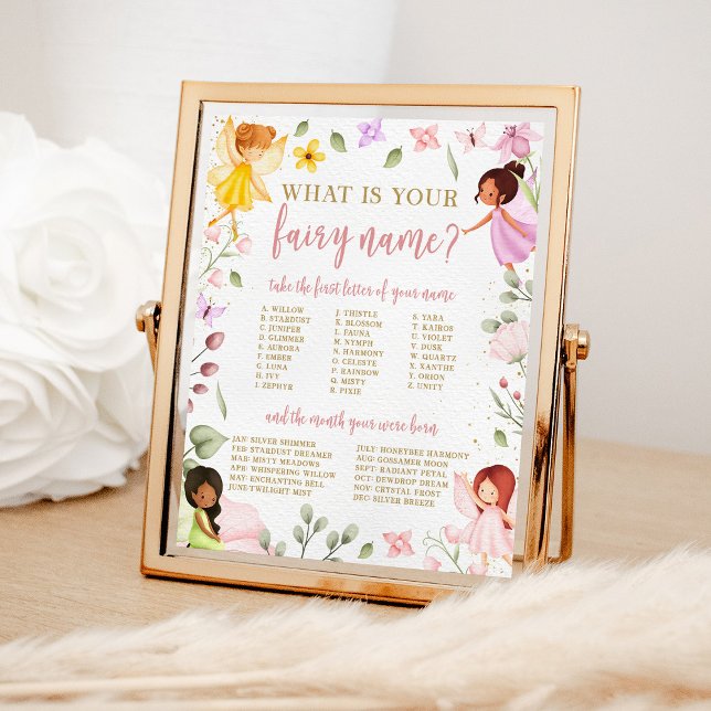 Poster Mágico - Qual É O Seu Nome De Fada - Sinal De Aniv (Criador carregado)