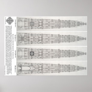 Poster mágico transversal preto No.1 da escola