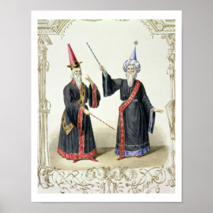Pôster Mágicos no carnaval em Berlim, 1836 (cor