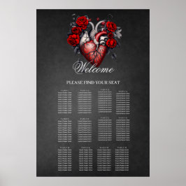 Poster Magnífico coração gótico vitoriano