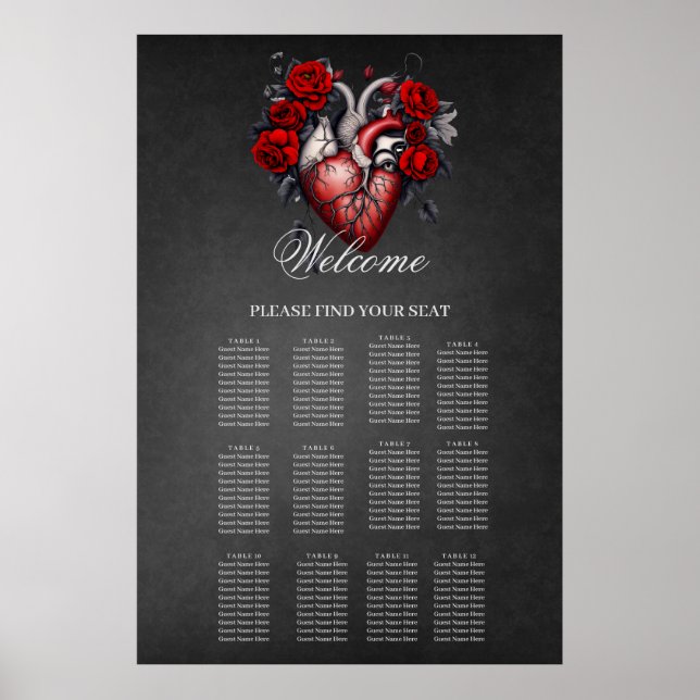 Poster Magnífico coração gótico vitoriano (Frente)