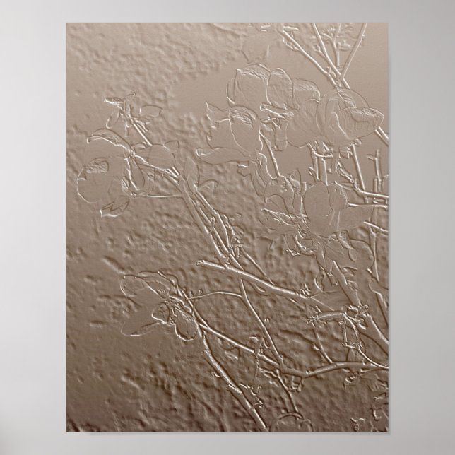 Pôster Magnolia Blossoms Floral Art Design Poste (Frente)