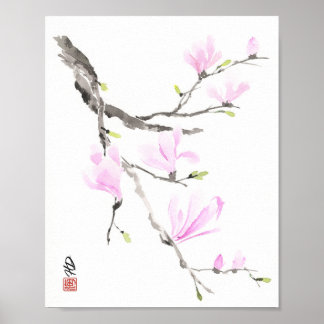 Poster Magnólia da Brisa de Primavera