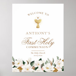 Poster Magnolia floral primeiro sinal de boas-vindas da c