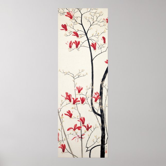 Pôster Magnolia Tree por Kobayashi Kokei, Arte Japonesa (Frente)