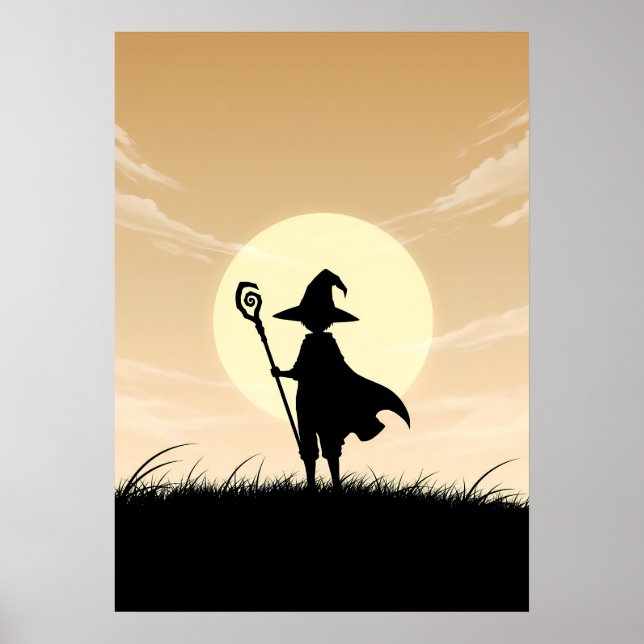 Poster Mago Minimalista de Anime (Frente)