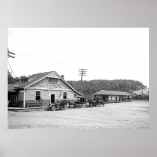 Poster Magolia, Massa. Estação de trem, 1906