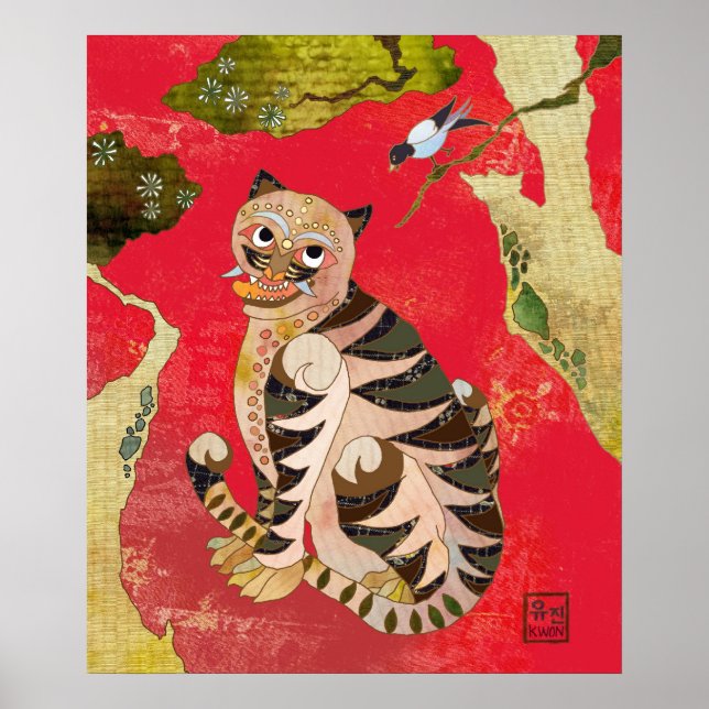Poster Magpie e Tigre: Arte Folclórica Coreana (Frente)
