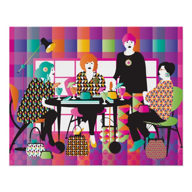 Pôster Mah Jongg Memphis Poster (Frente)