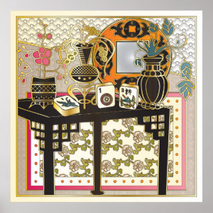 Poster Mah Jongg Mesa