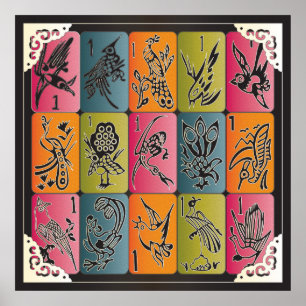 Poster Mah Jongg One Bams