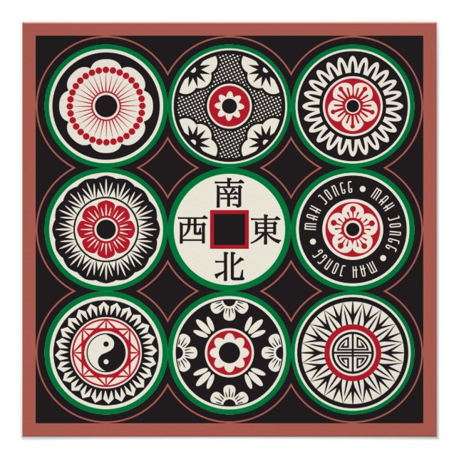 Pôster Mah Jongg One Dots Coin Poster (Frente)