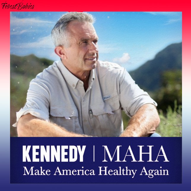 Poster MAHA torna a América saudável novamente Kennedy RF (MAHA Make America Healthy Again RFK USA Downloadable Robert F Kennedy jr Patriotic Bobby Poster 🇺🇸)