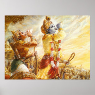 Poster Mahabharat - senhor Krishna & Arjun