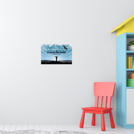 Poster Mahatma Gandhi, citação inspiracional "Seja a muda